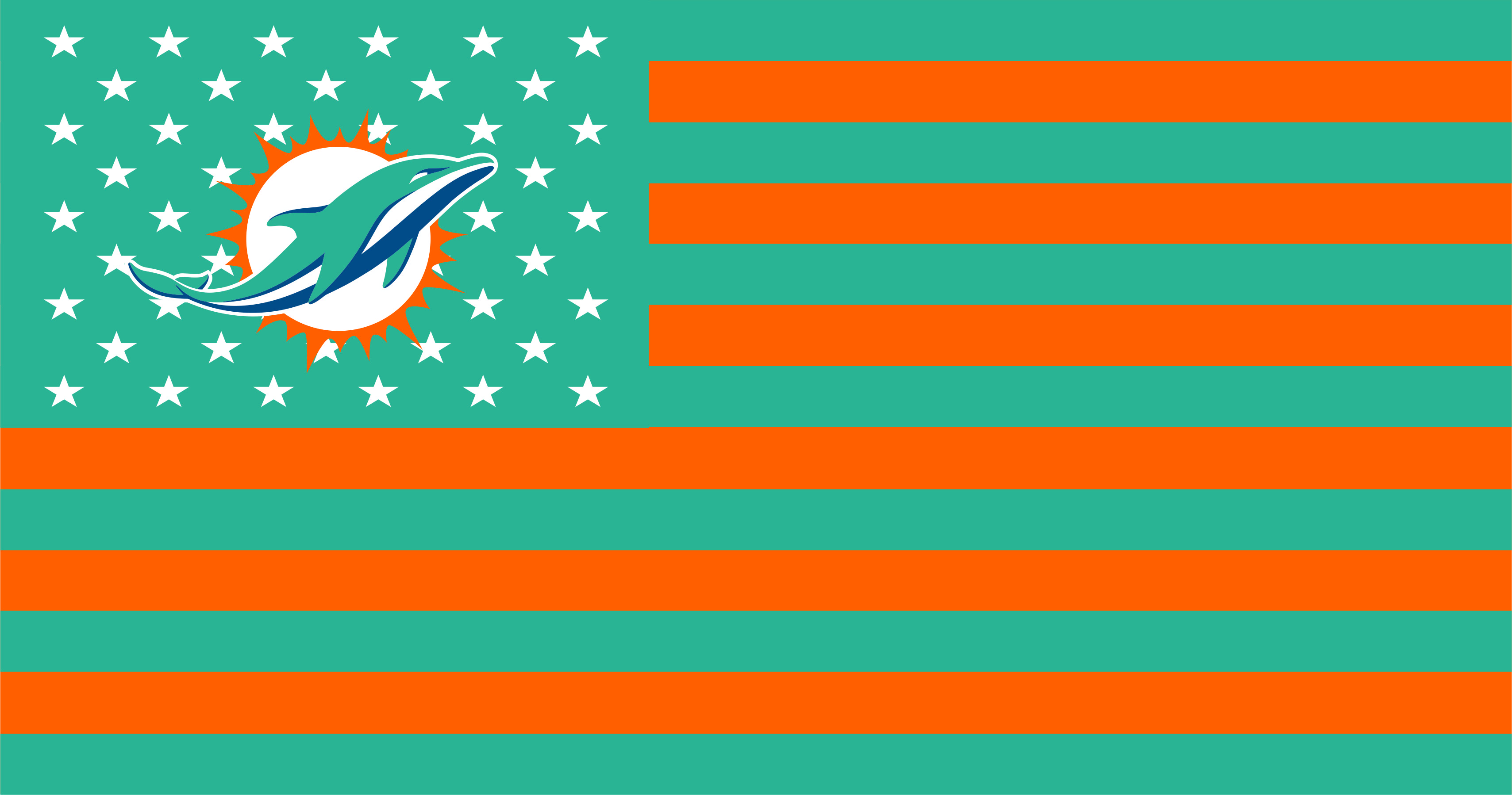 Miami Dolphins Flag001 logo vinyl decal